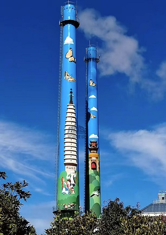 咸寧煙囪美化:賦予工業(yè)地標新生命,煥發(fā)城市綠色風采